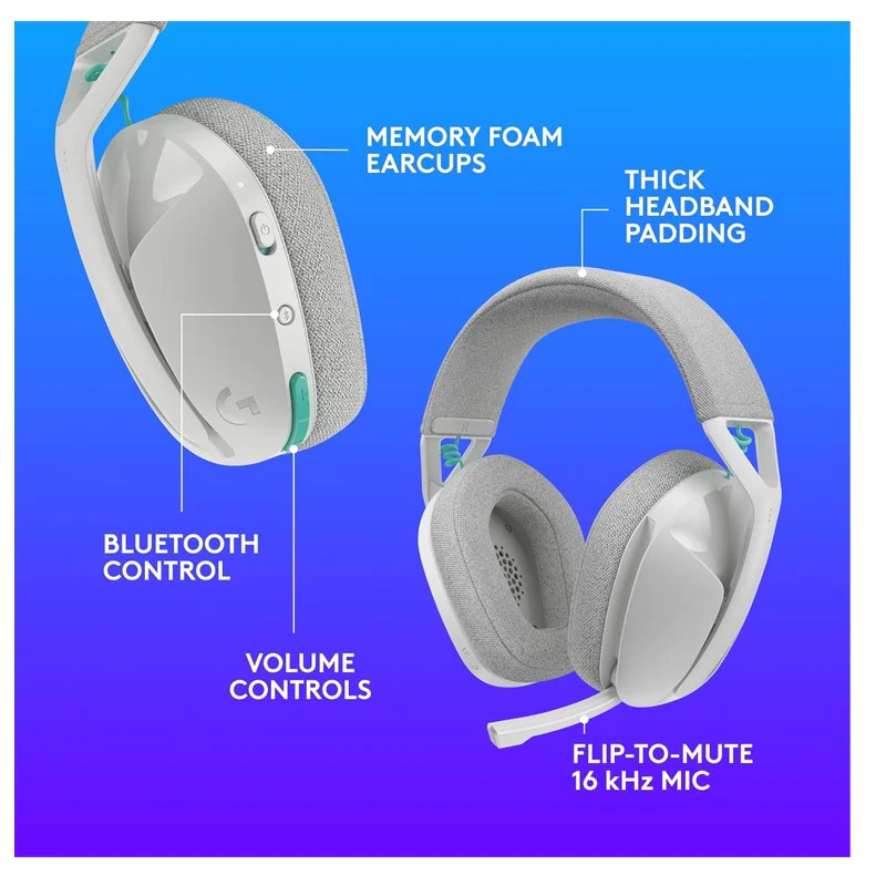 Logitech G321 LIGHTSPEED Wireless Bluetooth Gaming Headset, Dynamic Comfort and Fit - Image 4