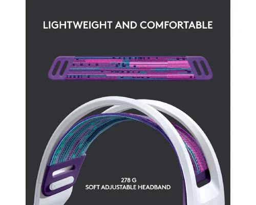 Logitech G733 Lightspeed Wireless RGB Gaming Headset, White - Open Box - Image 3