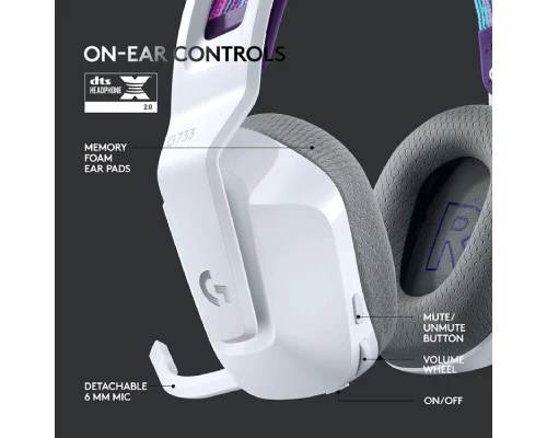 Logitech G733 Lightspeed Wireless RGB Gaming Headset, White - Open Box - Image 5