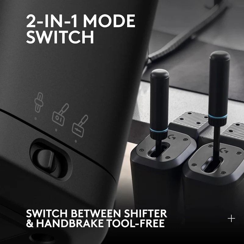 Logitech RS Shifter & Handbrake, 2-in-1 Mode Switch For PS5 / PS4 / Xbox - Black - Image 4