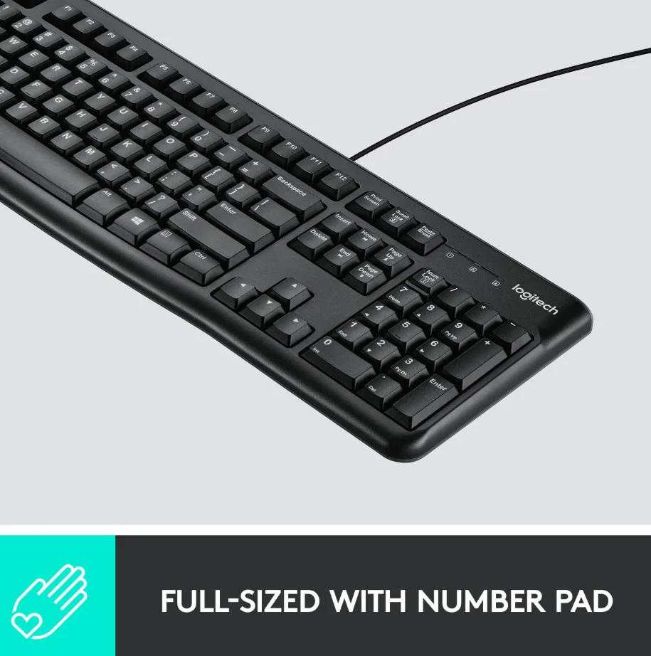 Logitech Wired Keyboard & Mouse MK120 - Image 4