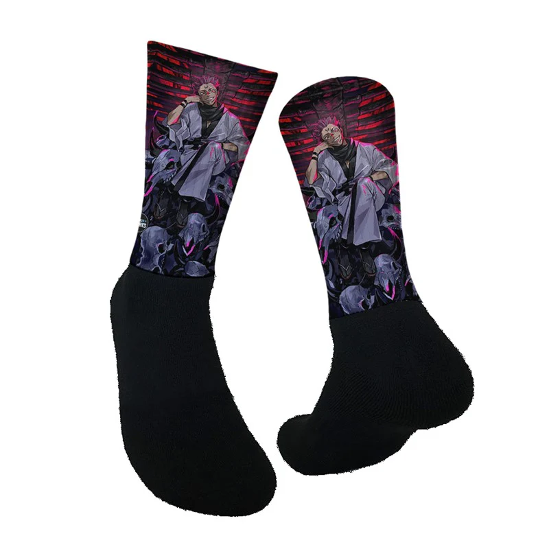 Lurk in Shrubs Socks Jujutsu Kaisen - Yuji Skulls - M