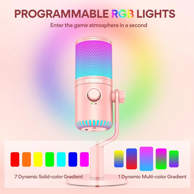 Maonocaster DM30 RGB Gaming Microphone for PC, USB Programmable - Image 9