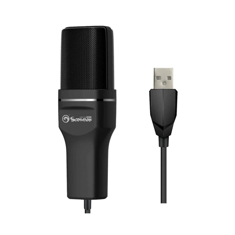 MARVO MIC-03 USB Wired Desktop Microphone - Black - Image 2