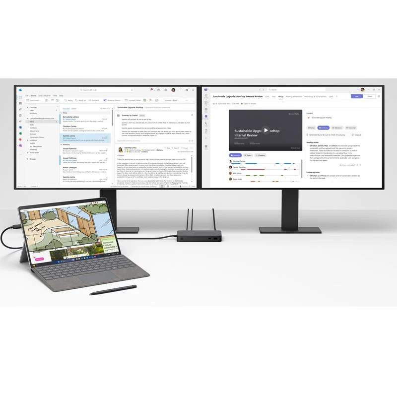 Microsoft Surface Pro 10, 13” Touchscreen 2880 x 1920 Flow Display, Intel Core Ultra 7, RAM 32 GB, SSD 1 TB, Windows 11 PRO - Platinum (Keyboard Sold Separately) - Image 5