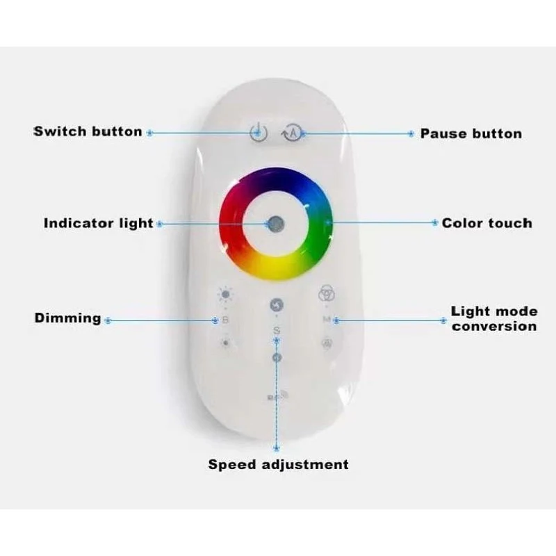 Modern Round RGB LED Wall Light, Lamp with Remote Control - Image 6