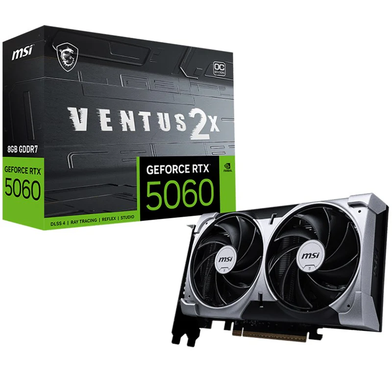 MSI GeForce RTX 5060 VENTUS 2X OC 8 GB GDDR7 Gaming Graphics Card