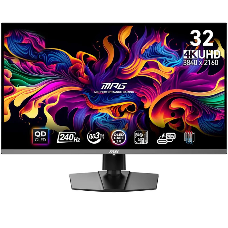 MSI MPG 321URX QD-OLED 32" 4K UHD, 240Hz, 0.03ms, HDMI 2.1 AMD FreeSync Premium Pro Gaming Monitor - Black