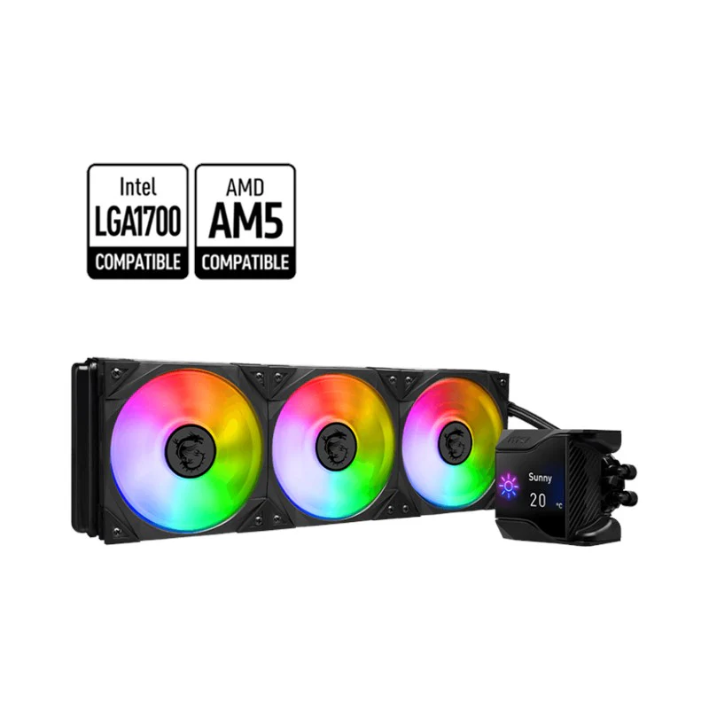 MSI MPG CORELIQUID D360 with 2.4” IPS Display Liquid CPU Cooler - Black - Image 5