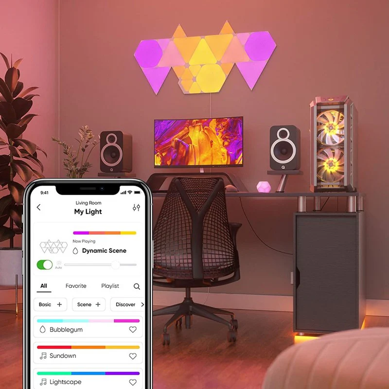 Nanoleaf Shapes Mini Triangles Starter Kit 5 Light Panels - White - Open Box - Image 5
