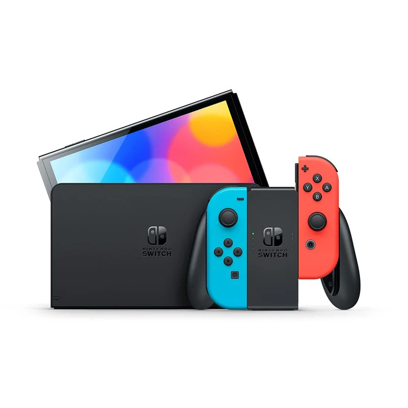Nintendo Switch OLED Console with Neon Blue/ Neon Red Joy-Con - Image 2