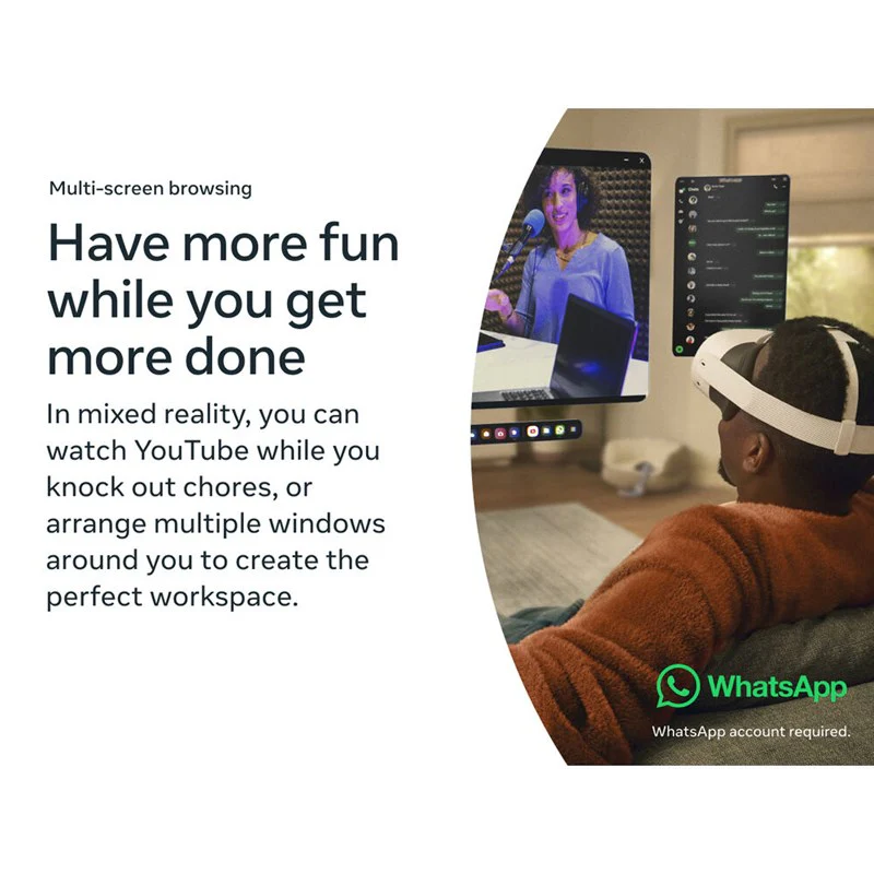 Oculus Meta Quest 3S All in One VR Gaming Headset, 128 GB - Image 6