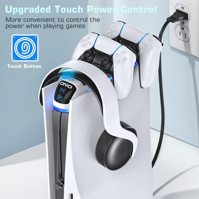 OIVO PS5 Controller Charging Dock with Headset Holder - Image 2