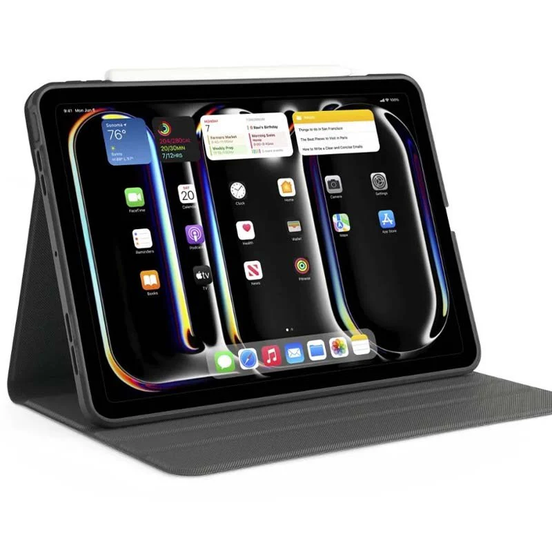 Pipetto iPad Air 13 (2024) Origami No5 Rotating Folio Case - Black - Image 3