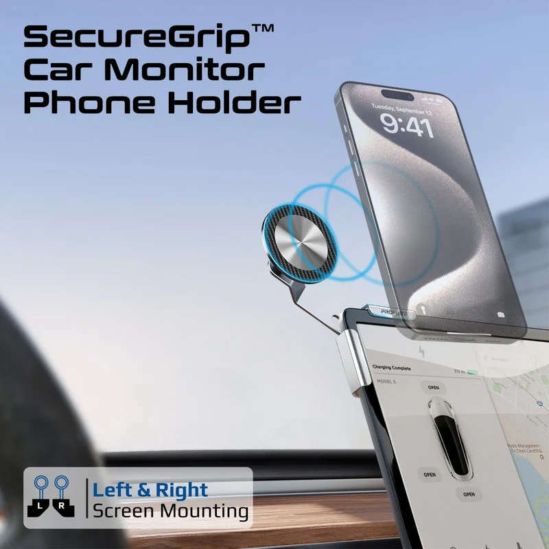 Promate SecureGrip Cradleless Magnetic Smartphone Holder for Car - Image 2