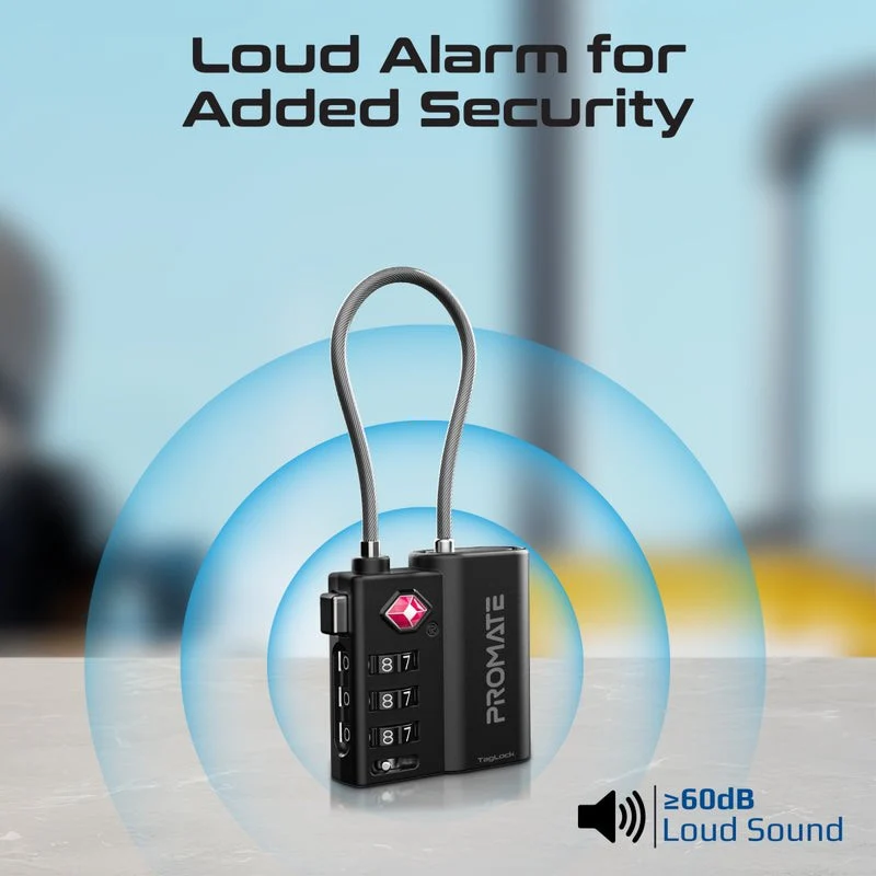 Promate TSA Luggage Lock with Smart Precision Tracking Tag - Image 6