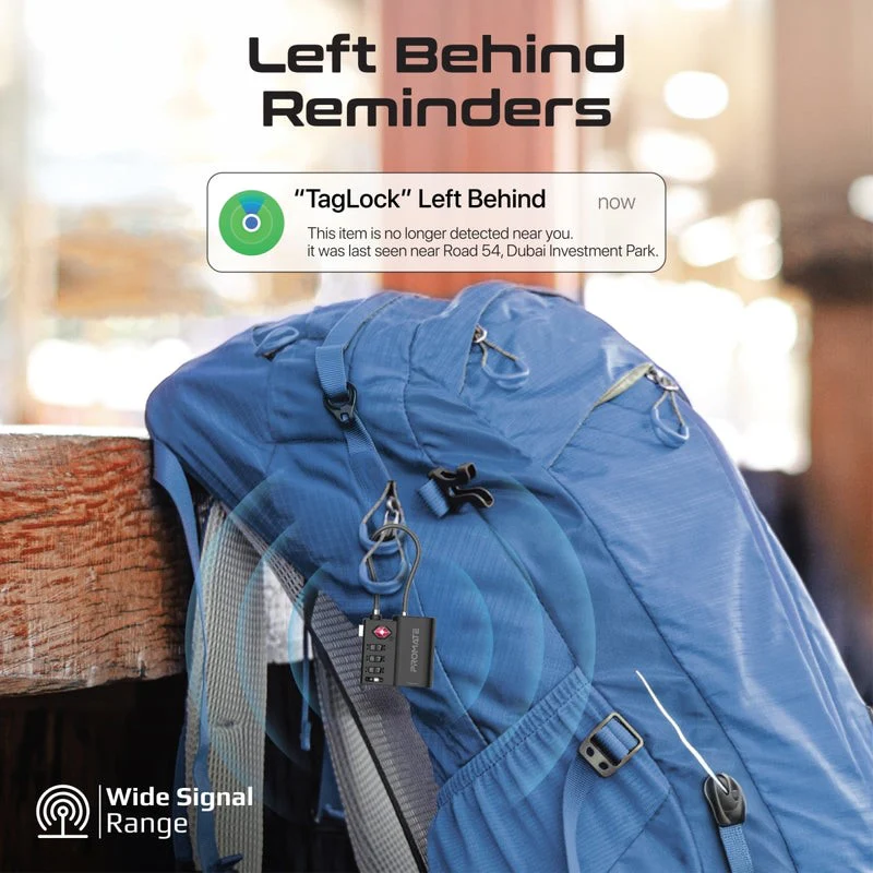 Promate TSA Luggage Lock with Smart Precision Tracking Tag - Image 7