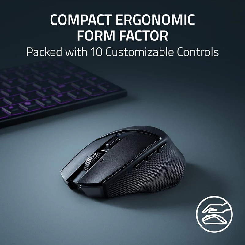 Razer Basilisk Mobile Portable Ergonomic Wireless Gaming Mouse - Black - Image 2