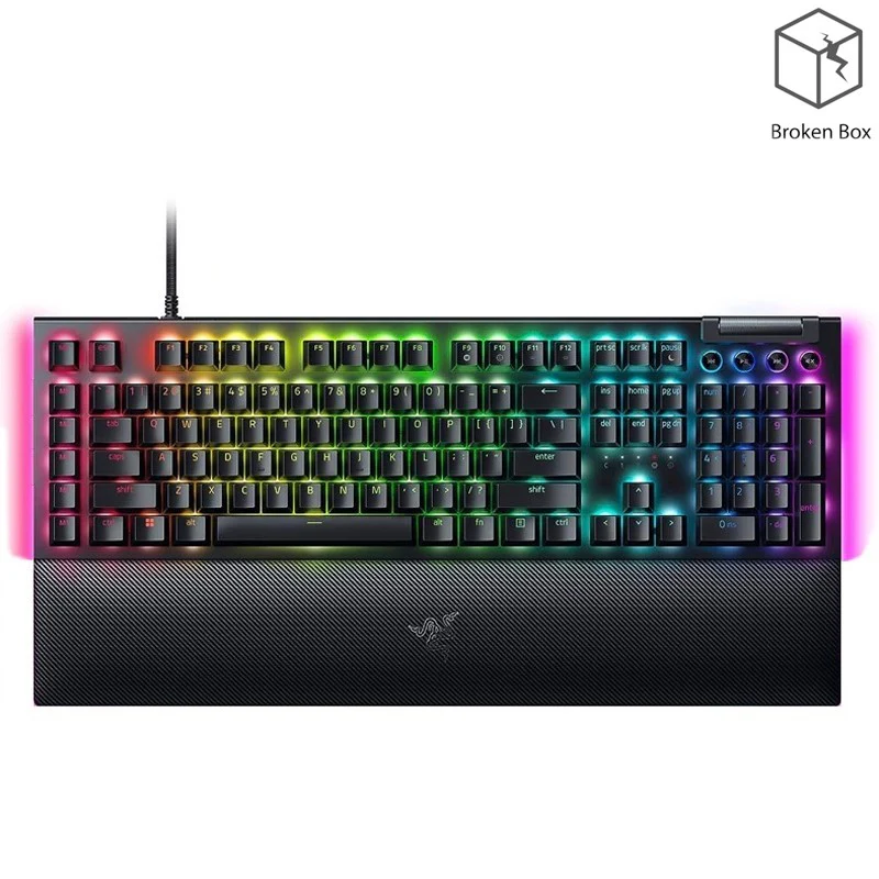 Razer BlackWidow V4 Wired Mechanical Gaming Keyboard with Razer Chroma RGB (Yellow Switch) - Black - Open Box