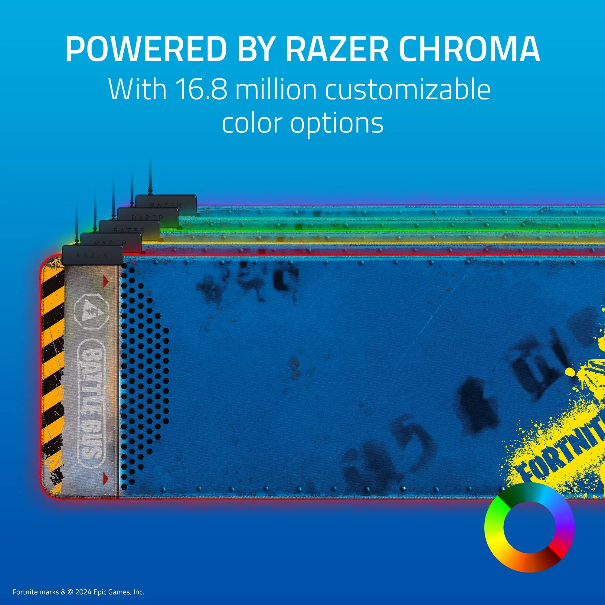 Razer Goliathus Extended Chroma Oversized Soft Gaming Mouse Pad Powered by Razer Chroma RGB - Fortnite Edition - Image 4