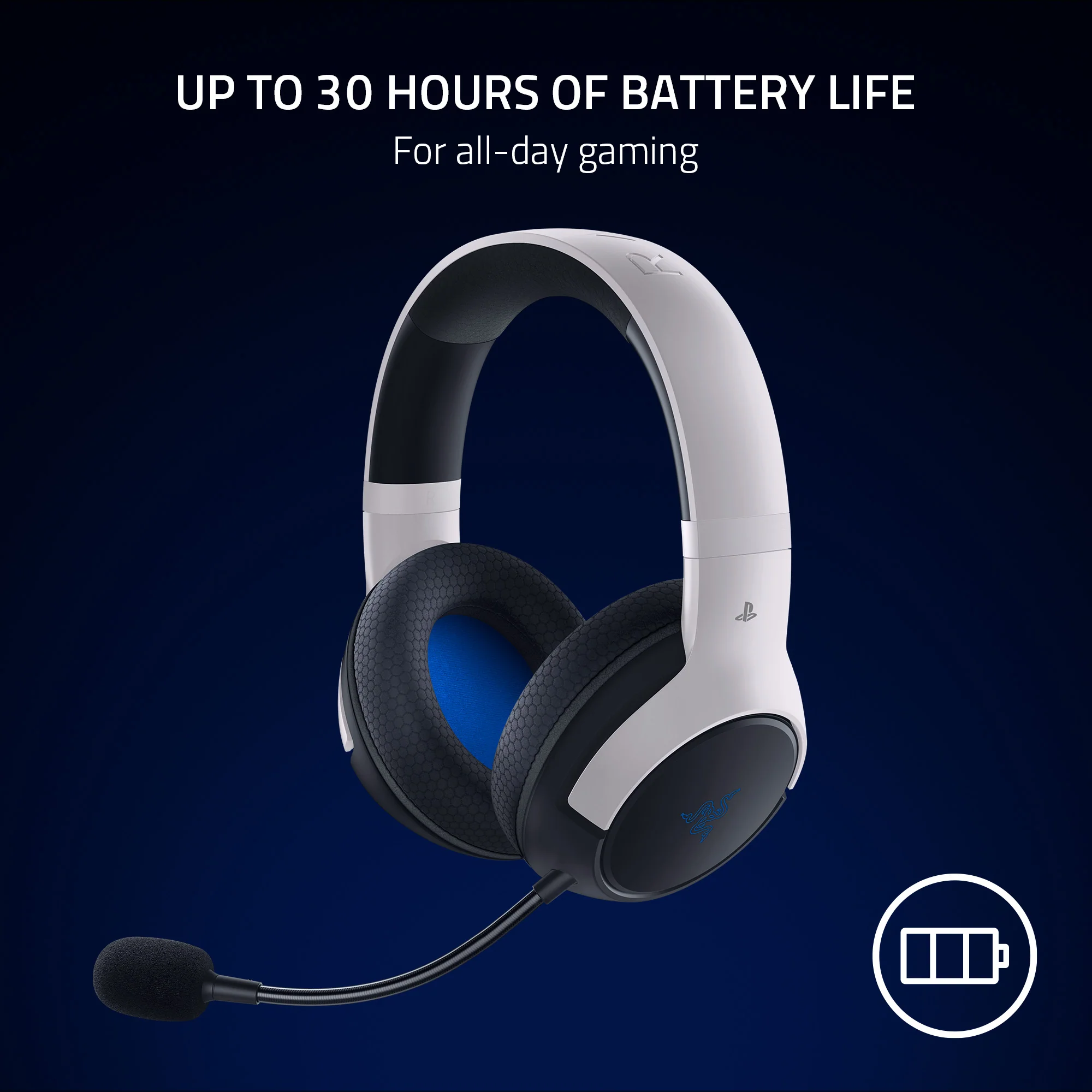 Razer Kaira HyperSpeed PlayStation Licensed Wireless Multi-Platform Gaming Headset - White - Image 12