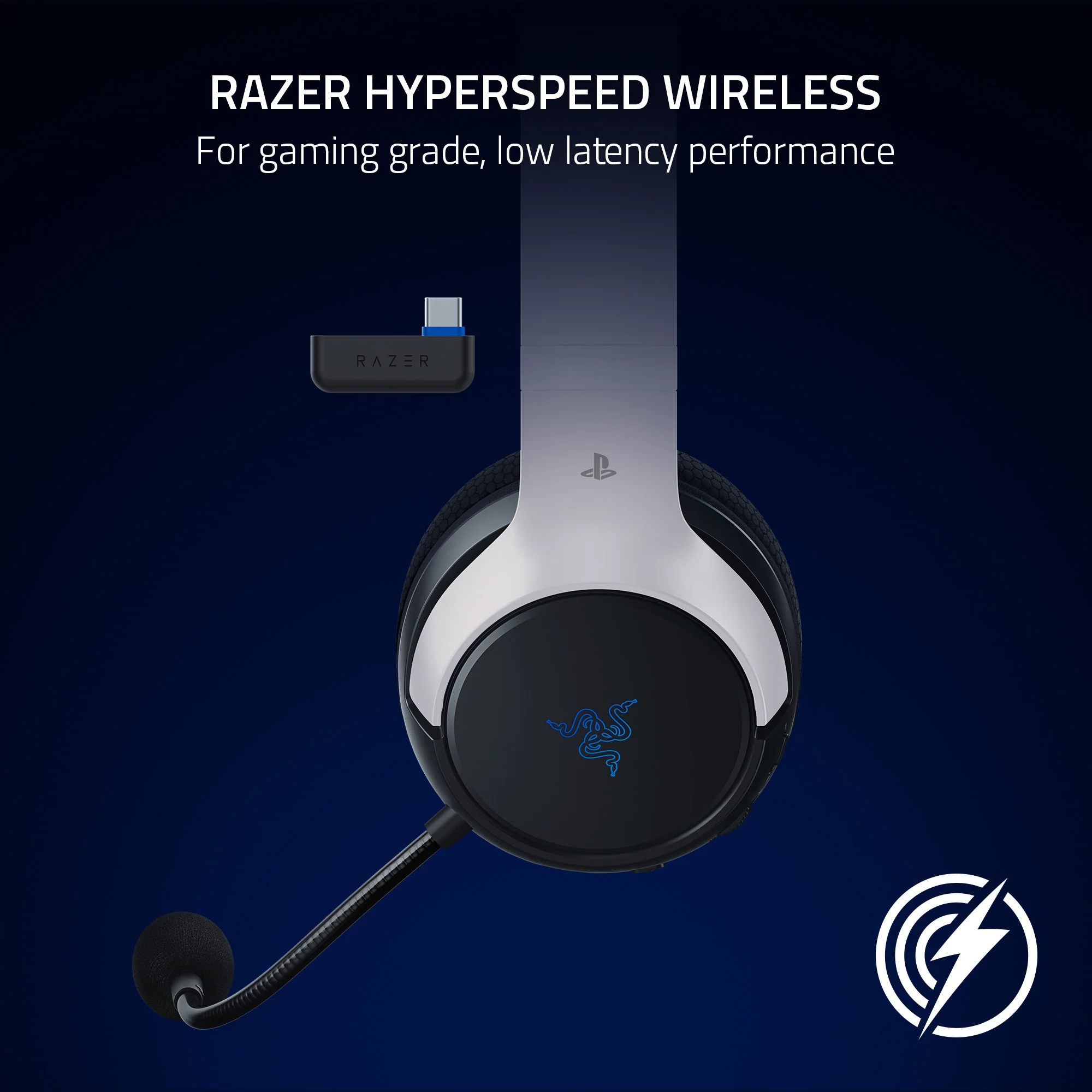 Razer Kaira HyperSpeed PlayStation Licensed Wireless Multi-Platform Gaming Headset - White - Image 7
