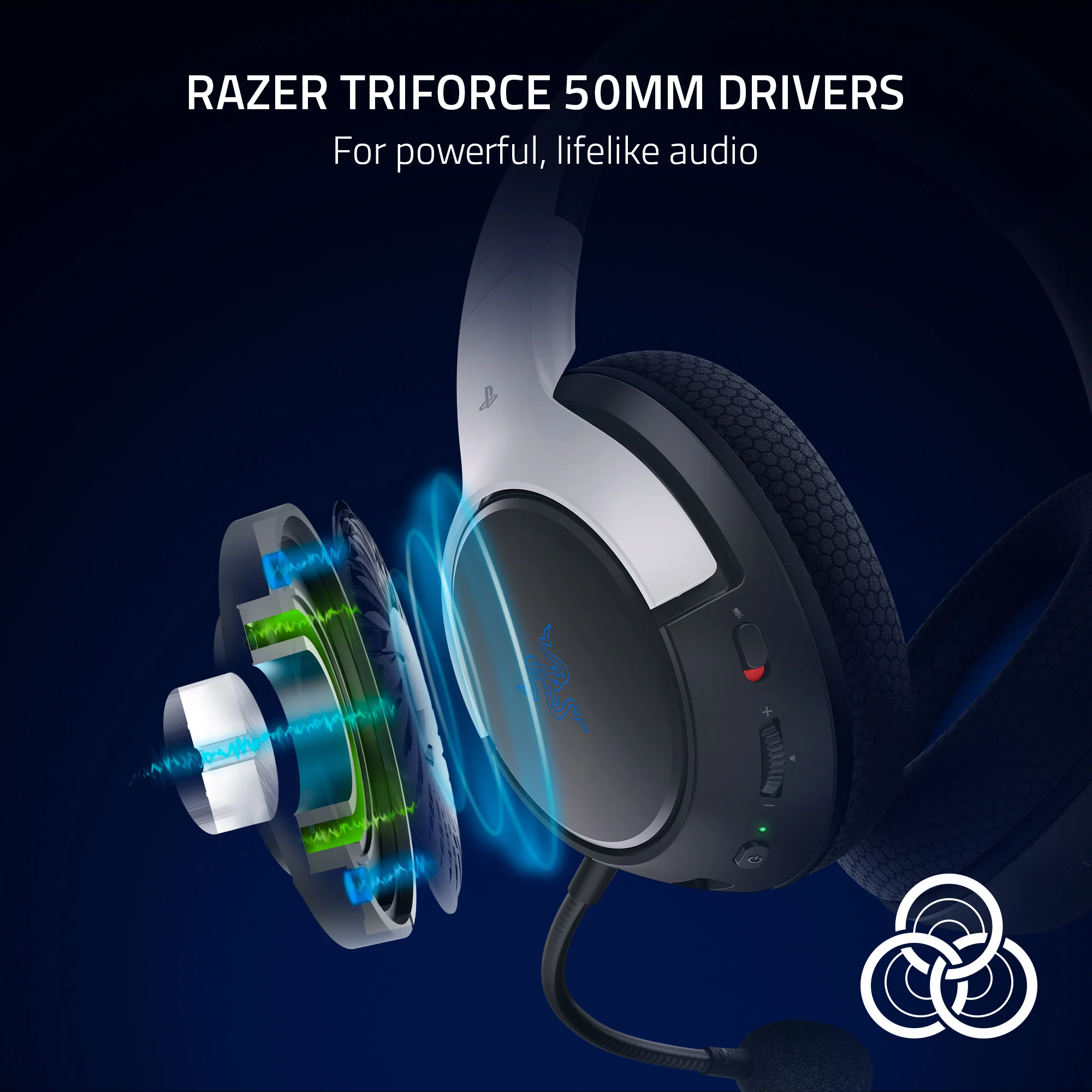 Razer Kaira HyperSpeed PlayStation Licensed Wireless Multi-Platform Gaming Headset - White - Image 8