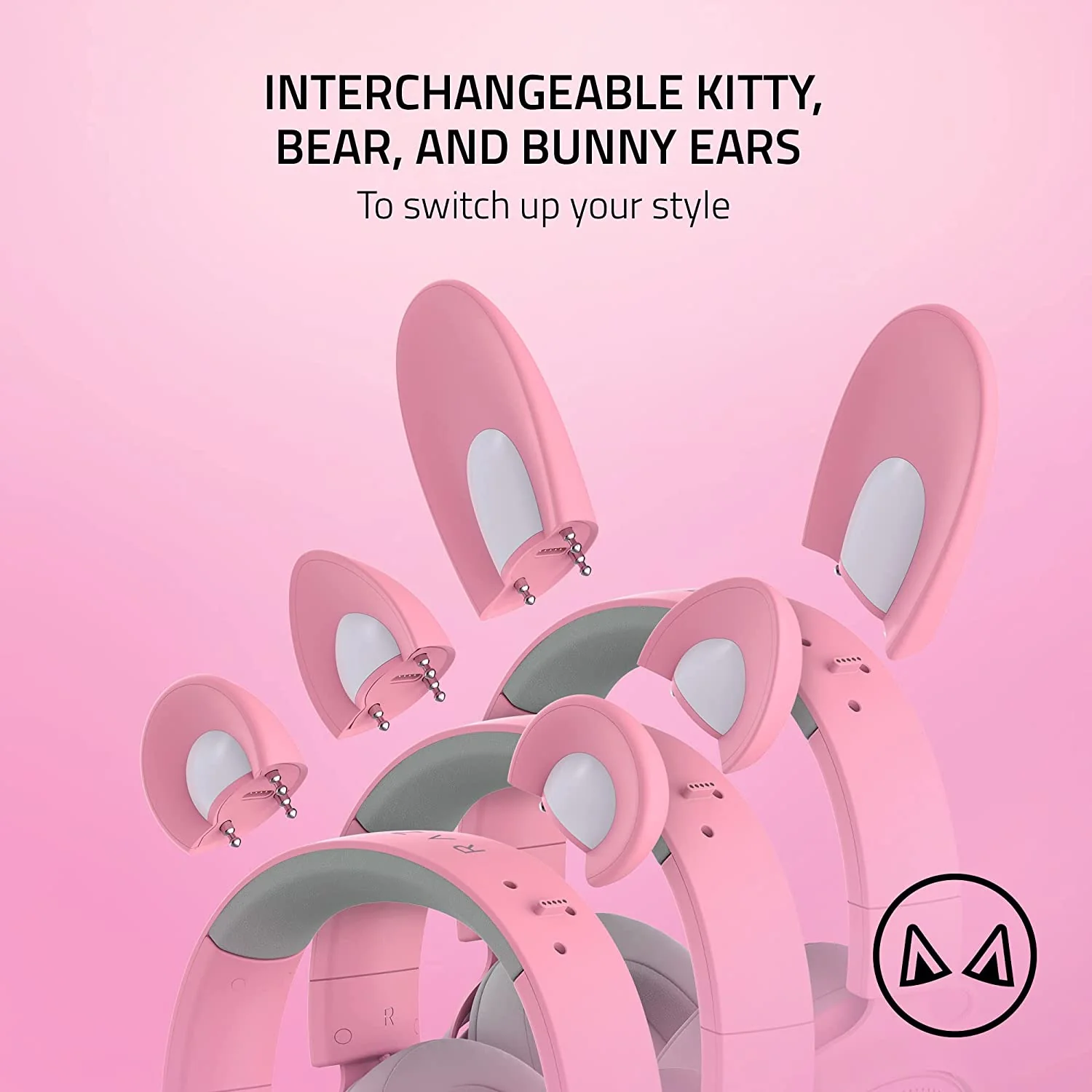 Razer Kraken Kitty V2 Pro Wired RGB Headset with Interchangeable Ears - Image 15
