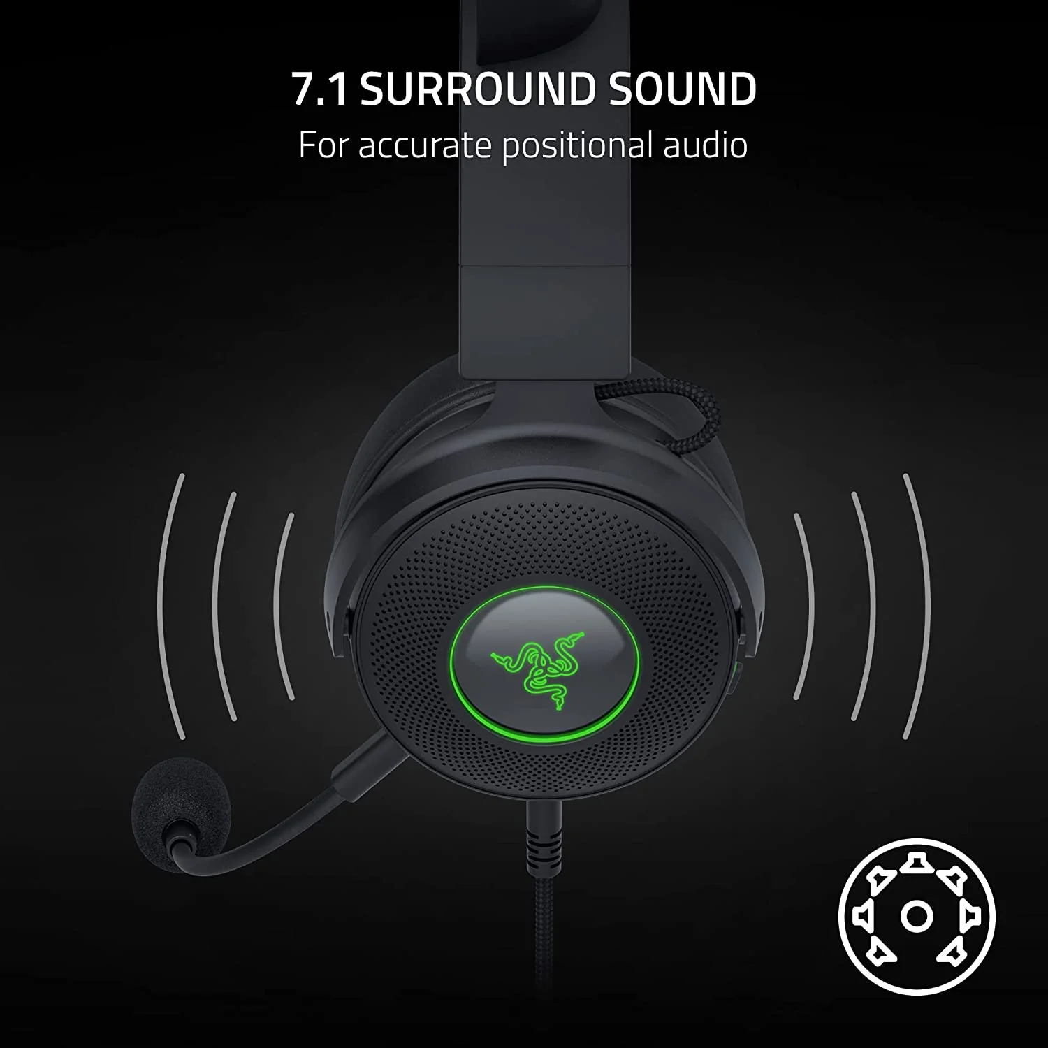 Razer Kraken Kitty V2 Pro Wired RGB Headset with Interchangeable Ears - Image 7