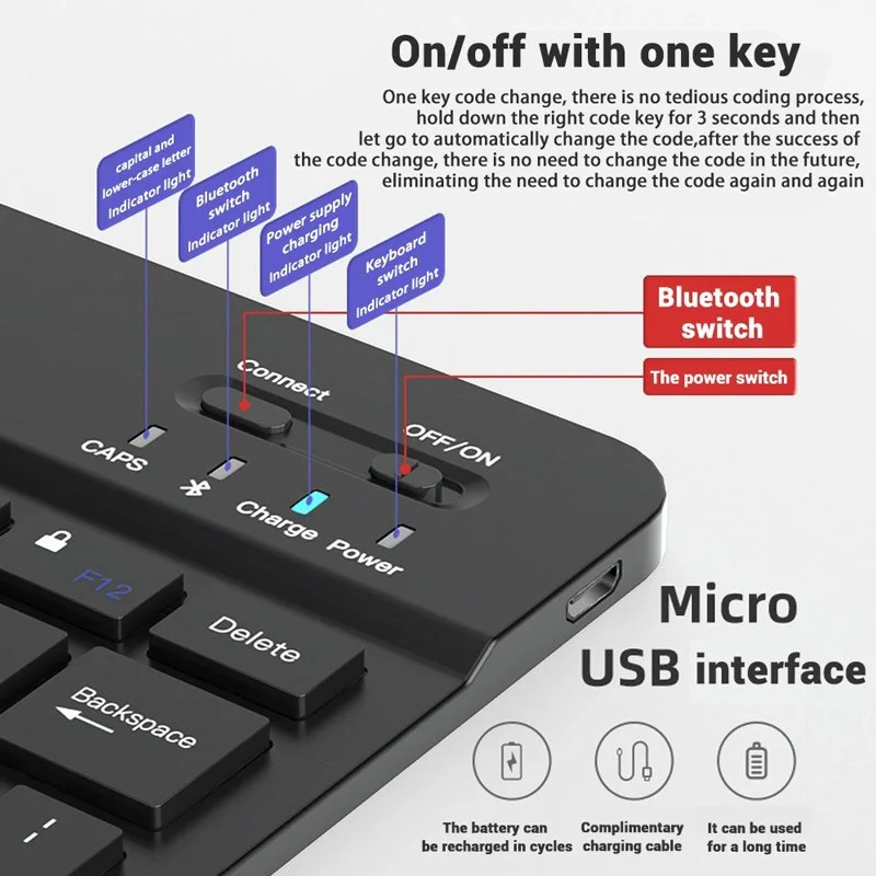 Rechargeable Wireless 10” Bluetooth + Logitech M185 Wireless Mouse + G240 Cloth Gaming Mouse Pad Bundle - Image 3