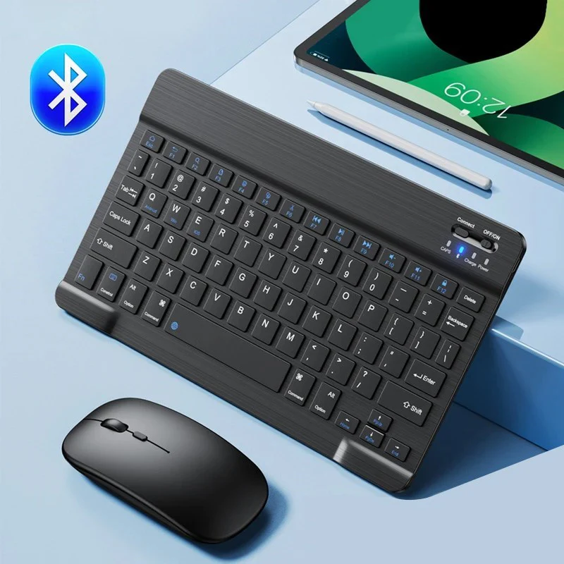 Rechargeable Wireless 10” Bluetooth + Logitech M185 Wireless Mouse + G240 Cloth Gaming Mouse Pad Bundle - Image 6