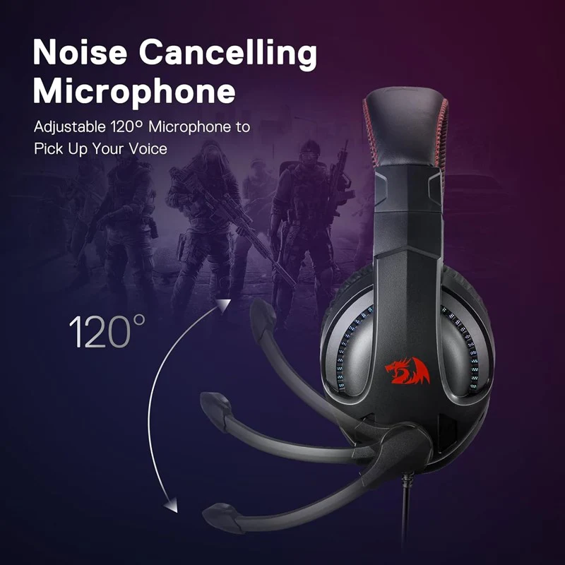 Redragon CRONUS Gaming Wired Headset with Microphone – Black - Image 2