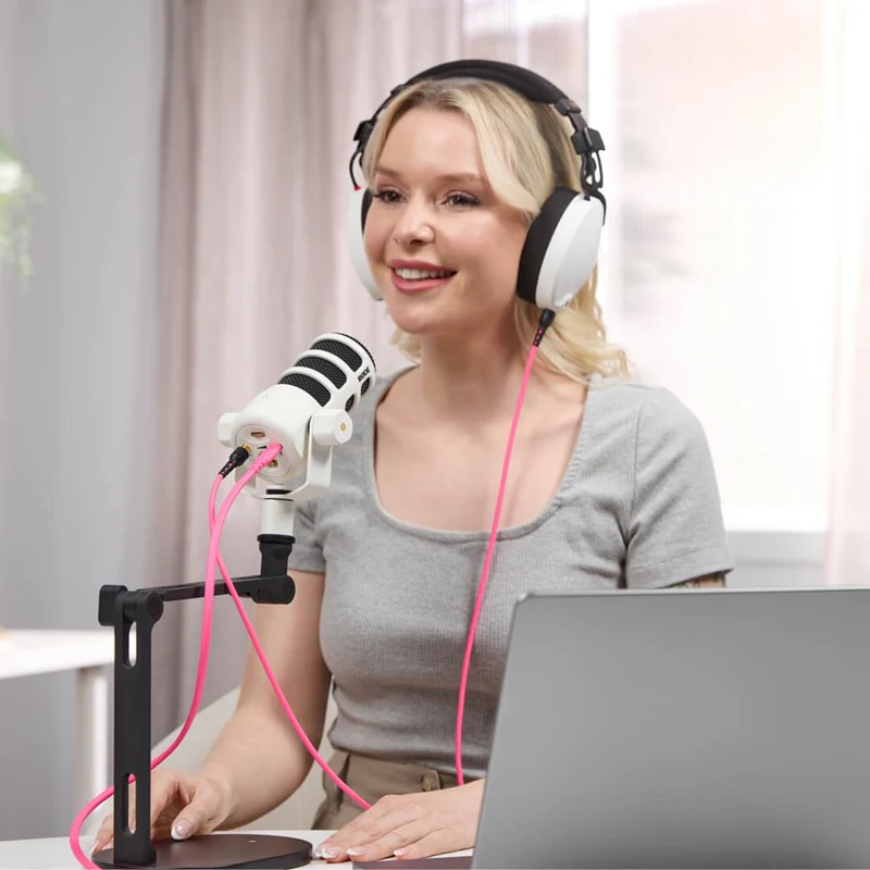 Rode PodMic USB and XLR Dynamic Broadcast Microphone - White - Image 2