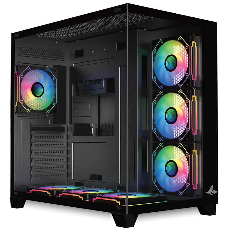 SHARX PROFIN ATX Mid-Tower Gaming PC Case - White - Image 7