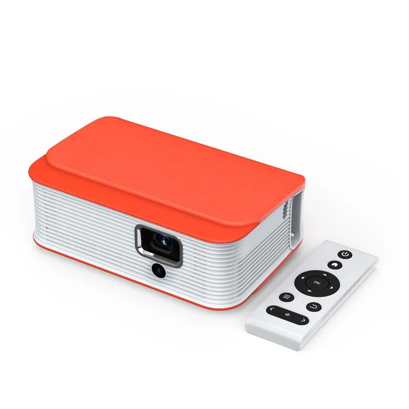 SMQ Mini DLP Wi-Fi Bluetooth Projector Wireless with Stand & Bag - Image 2