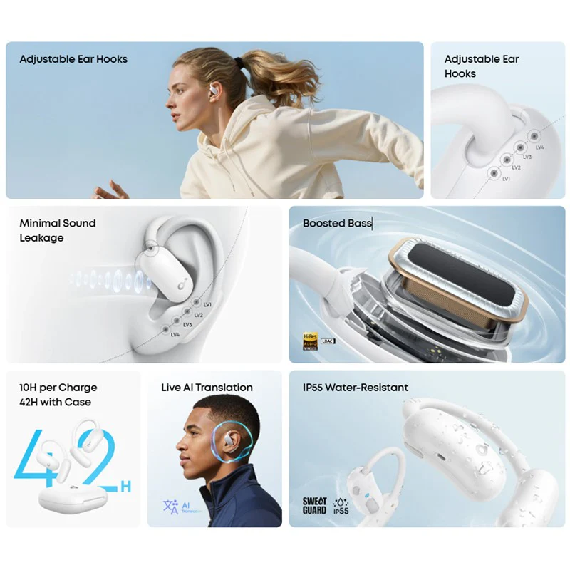 Soundcore AeroFit 2 Open-Ear Earbuds AI Assistant - Image 7