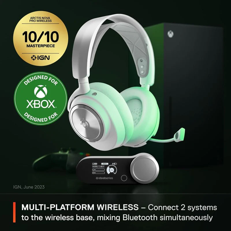 SteelSeries Arctis Nova Pro Wireless Gaming Headset for Xbox, PC, PS4/PS5, Switch, Mobile - White - Image 2