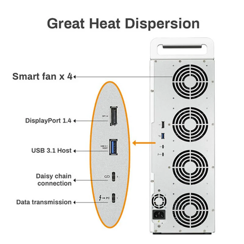 TerraMaster 320 TB D16 Thunderbolt 3 16-Bay Professional Raid Hard Disk - Image 4