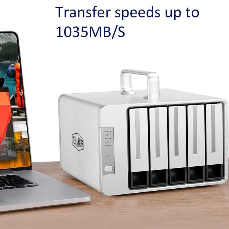 TerraMaster 80 TB Thunderbolt 3 Professional External Hard Drive with Raid – D5 - Image 3