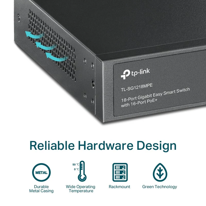 TP-Link 16 Port Gigabit POE Smart Switch - Image 6