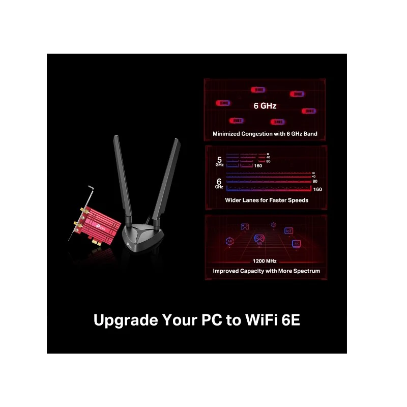 TP-Link AXE5400 Wi-Fi 6E Bluetooth 5.3 PCIe Adapter - Image 5
