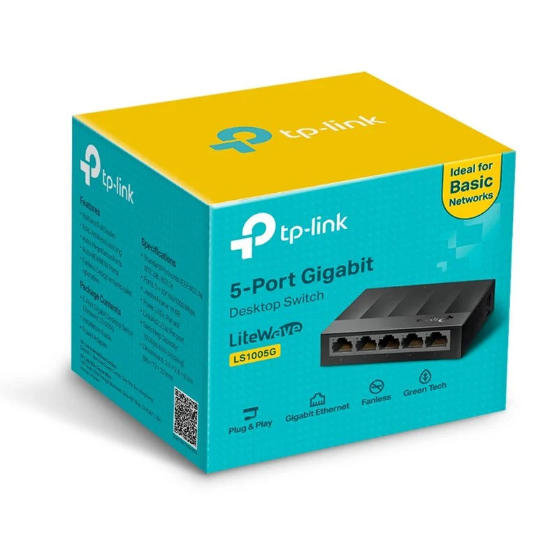 TP-Link LS1005G 5-Port Gigabit Desktop Switch - Image 5