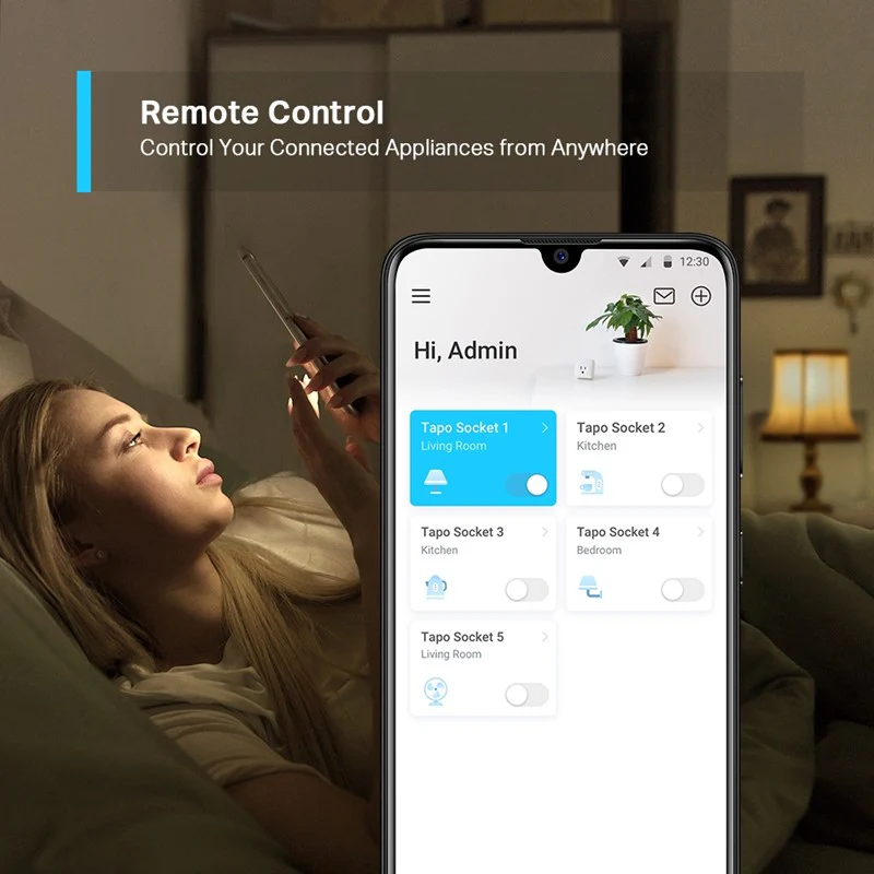 TP-Link Tapo P100 Mini Smart Wi-Fi Socket, Remote Control, Voice Control, 3 Pin - Image 3