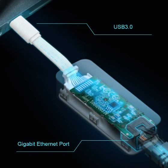 TP-Link Type-C to RJ45 Gigabit Ethernet Adapter - White - Image 2