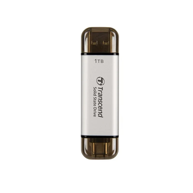 Transcend 1 TB ESD310 Smallest Flash Drive,Type C - Silver