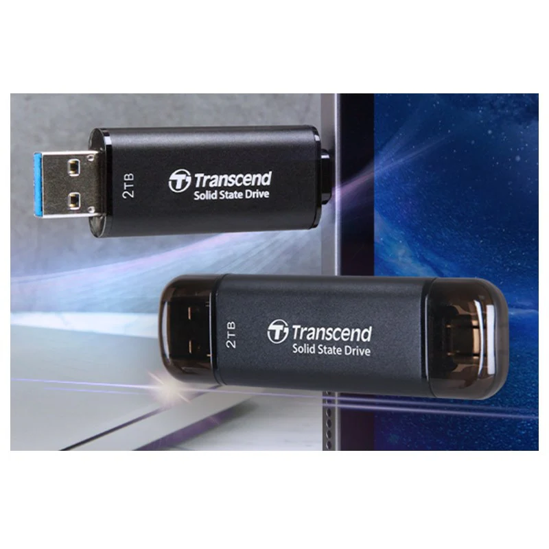 Transcend 2 TB ESD310 Smallest Flash Drive, Type C - Black - Image 3