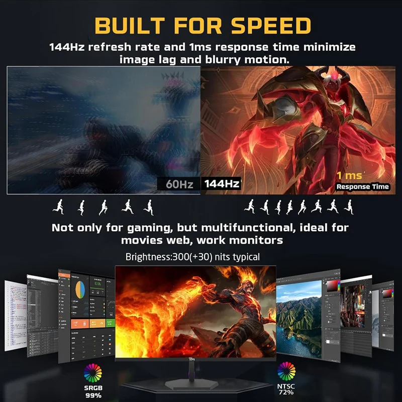 Twisted Minds ECO SERIES 24", 144Hz, 1ms, FHD, HDMI 2.1 and DP 1.4 Gaming Monitor - Image 5