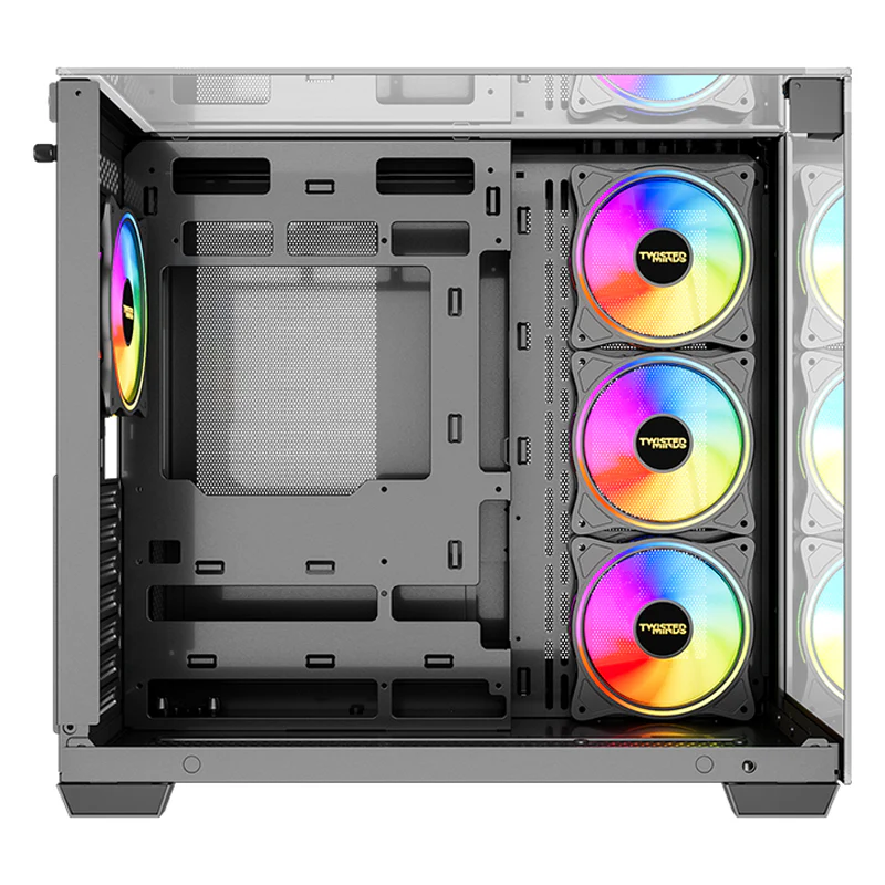 Twisted Minds Warden Rider Tempered Glass ATX Mid Tower Gaming Case - Black (3 ARGB Fans Included) - Image 4