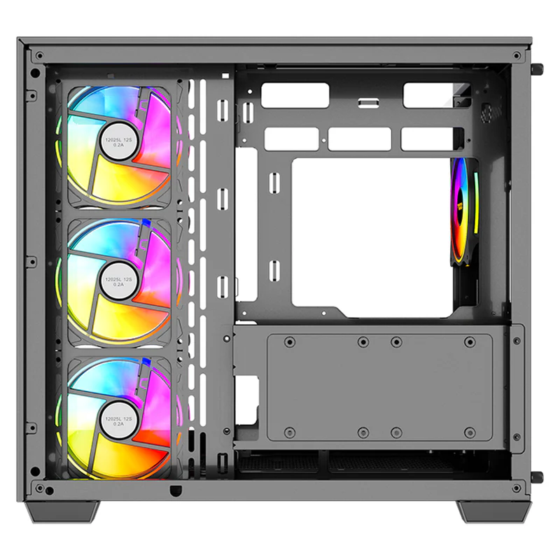 Twisted Minds Warden Rider Tempered Glass ATX Mid Tower Gaming Case - Black (3 ARGB Fans Included) - Image 5
