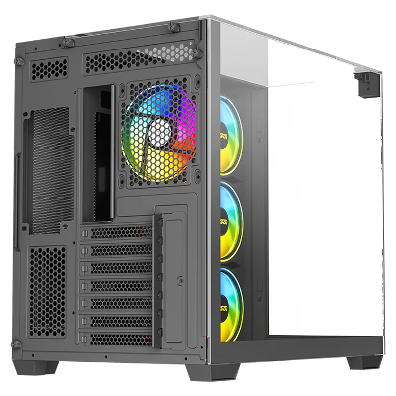 Twisted Minds Warden Rider Tempered Glass ATX Mid Tower Gaming Case - Black (3 ARGB Fans Included) - Image 6